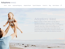 Tablet Screenshot of adoptionswest.com
